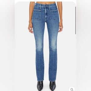 Mother patch pocket insider sneak bootcut  jeans size 23 NWT